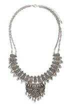Forever21 Etched Beaded Bib Necklace