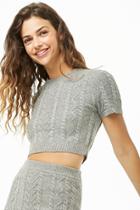 Forever21 Cable Knit Sweater Crop Top