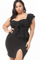Forever21 Plus Size One-shoulder Ruffle Dress