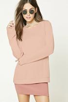 Forever21 Women's  Dusty Pink French Terry Sweatshirt