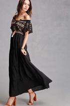Forever21 Floral Embroidered Maxi Dress