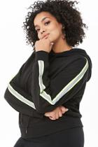 Forever21 Plus Size Striped Trim Hoodie