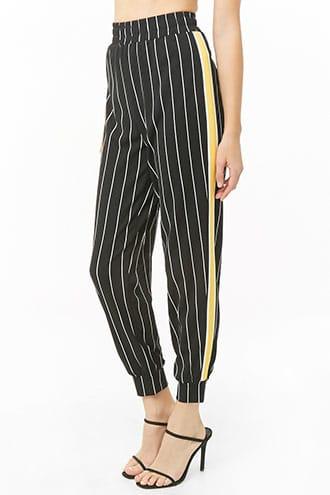 Forever21 High-rise Pinstriped Leggings