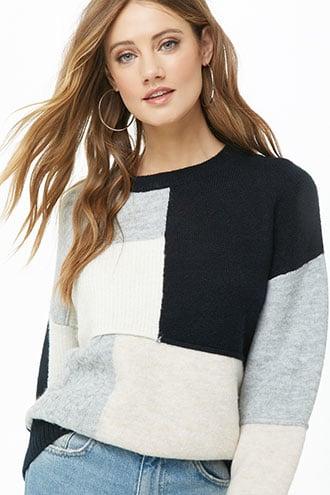 Forever21 Patchwork Colorblock Sweater