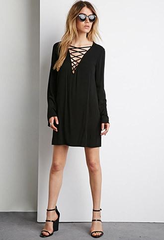 Forever21 Crisscross Front Shift Dress