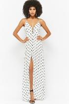 Forever21 Polka Dot Button-front Maxi Dress