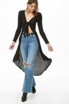 Forever21 High-low Waffle Knit Tunic