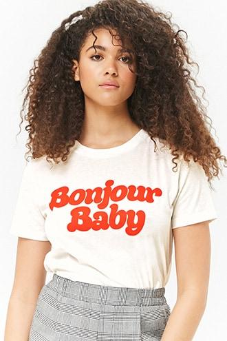 Forever21 Bonjour Baby Graphic Tee