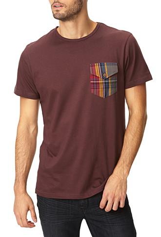 21 Men Plaid Pocket Tee