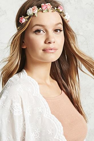 Forever21 Metallic Floral Headwrap