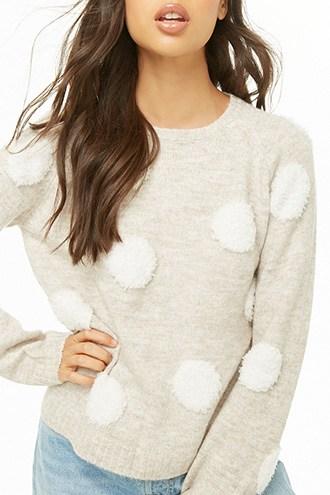Forever21 Marled Polka Dot Sweater