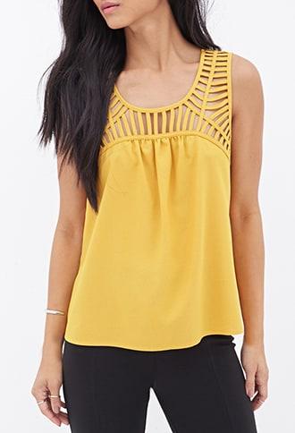 Forever21 Laddered Cutout Top