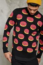 21 Men Men's  Donut Pattern Sweater