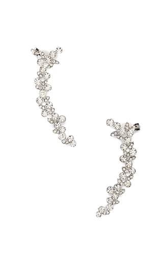 Forever21 Rhinestone Cluster Earrings