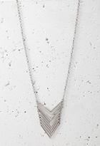 Forever21 Longline Chevron Pendant Necklace (b.silver)