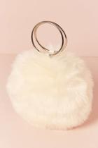 Forever21 Faux Fur Round O-ring Clutch
