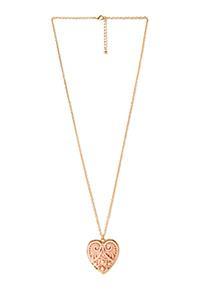 Forever21 Carved Heart Pendant Necklace