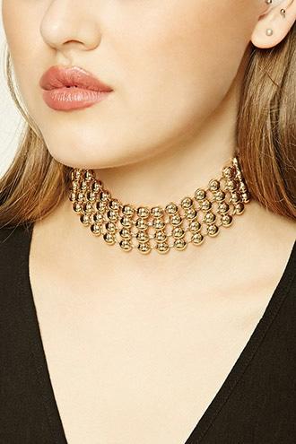 Forever21 Gold Beaded Choker