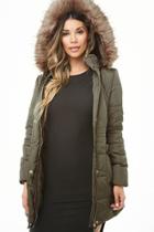 Forever21 Quilted Faux Fur Parka