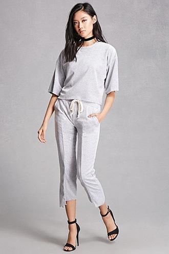 Forever21 Raw-cut Velvet Pants