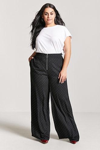 Forever21 Plus Size Polka Dot Palazzo Pants