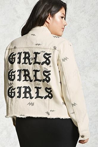 Forever21 Plus Size Bolt Denim Jacket