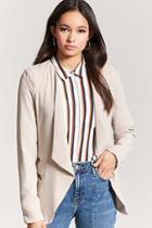 Forever21 Channel Quilted Draped Blazer