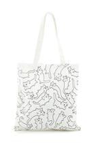 Forever21 Cat Print Canvas Tote Bag