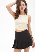 Forever21 Glitter Paisley Crop Top