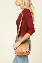 Forever21 Tan Faux Leather Satchel Crossbody