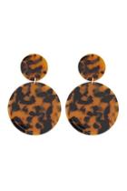 Forever21 Tortoiseshell Pendant Drop Earrings