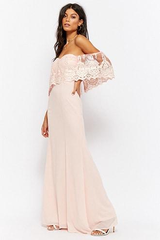 Forever21 Flounce Off-the-shoulder Prom Gown