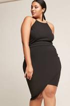 Forever21 Plus Size Knit Ruched Wrap-front Dress