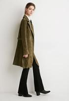 Love21 Genuine Suede Belted Trench Coat