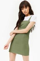 Forever21 Linen-blend Square Neck Dress