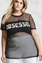 Forever21 Plus Size Obsessed Mesh Tee