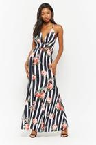 Forever21 Striped Floral Mermaid Dress