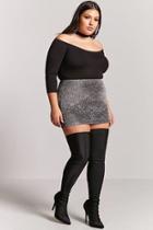 Forever21 Sheeny Over-the-knee Sock Boots - Wide Fit