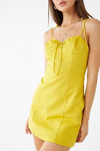 Forever21 Linen-blend Cami Mini Dress