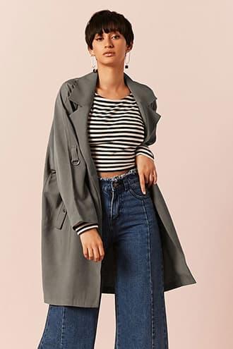 Forever21 Longline Open-front Jacket