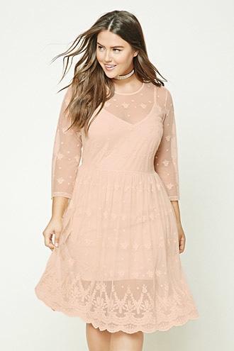 Forever21 Plus Size Embroidered Dress