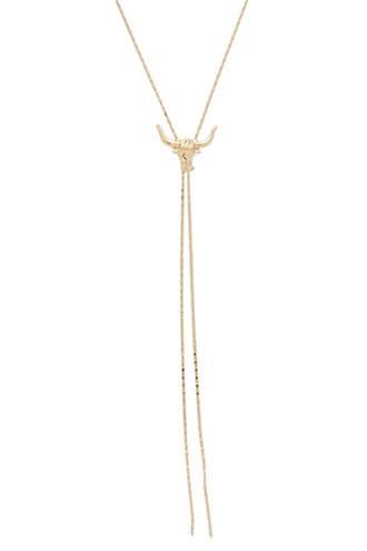 Forever21 Longhorn Steer Pendant Drop Necklace
