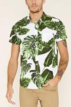 Forever21 Palm Leaf Print Shirt