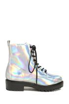 Forever21 Holographic Ankle Boots