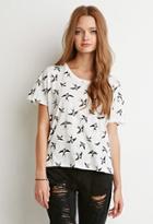 Forever21 Sparrow Print Tee
