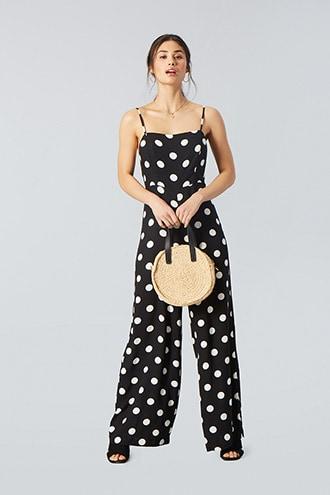 Forever21 Polka Dot Cami Jumpsuit