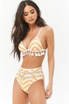 Forever21 Cutout Multicolor Chevron Bikini Bottoms