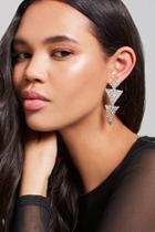 Forever21 Pave Triangle Drop Earrings
