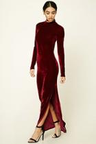 Forever21 Women's  Velvet Cutout Maxi Dress