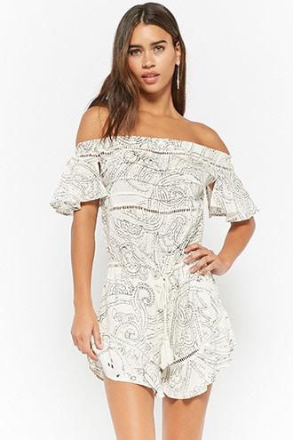 Forever21 Boho Me Paisley Print Romper
